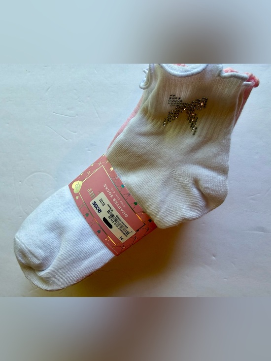 Juicy Couture Other - 10 pairs Women’s White Ankle Socks with Rhinestone Bow